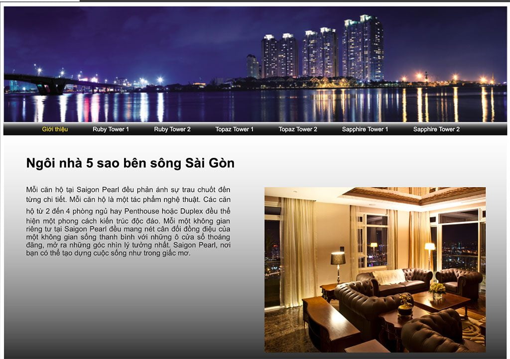 Website dự án Saigon Pearl